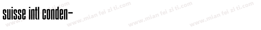 suisse intl conden字体转换